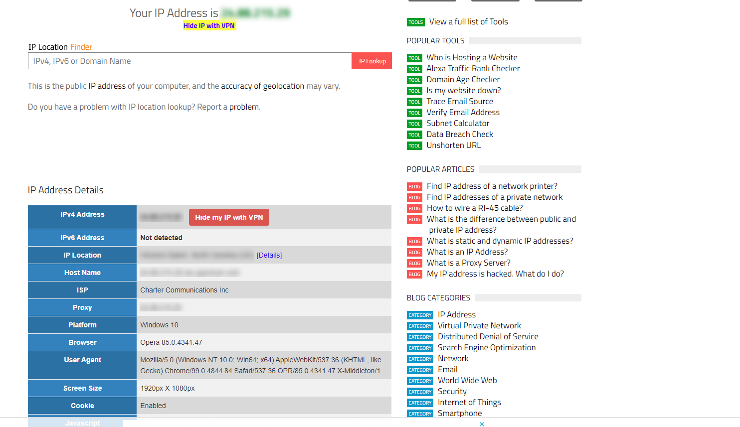 how to find my IP address?